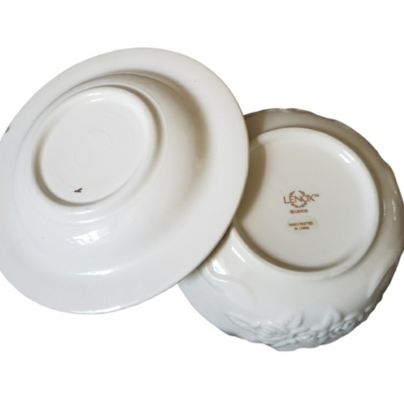 Lenox Rose Blossom Bowl Fine China w/ 24K Gold Trim and platter - Picture 3 of 5